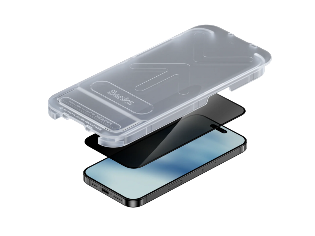 Buy Benks Ultra Shield Privacy Screen Protector for iPhone 16 Plus/15 Plus/14 Pro Max - Black in Qatar Buy Benks Ultra Shield Privacy Screen Protector for iPhone 16 Plus/15 Plus/14 Pro Max - Black in Qatar